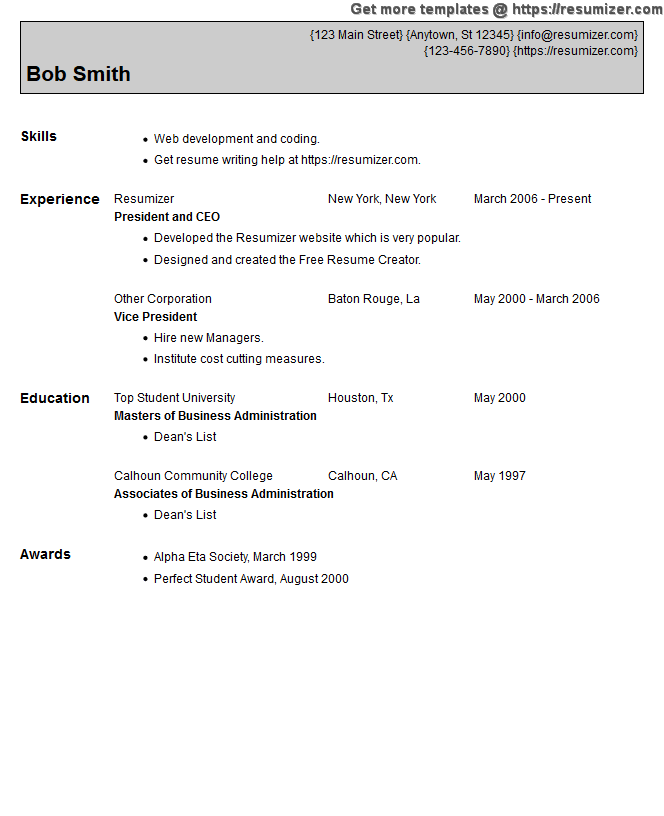 resume style 21