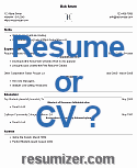resume versus a curriculum vitae