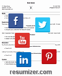 social media links on your resume